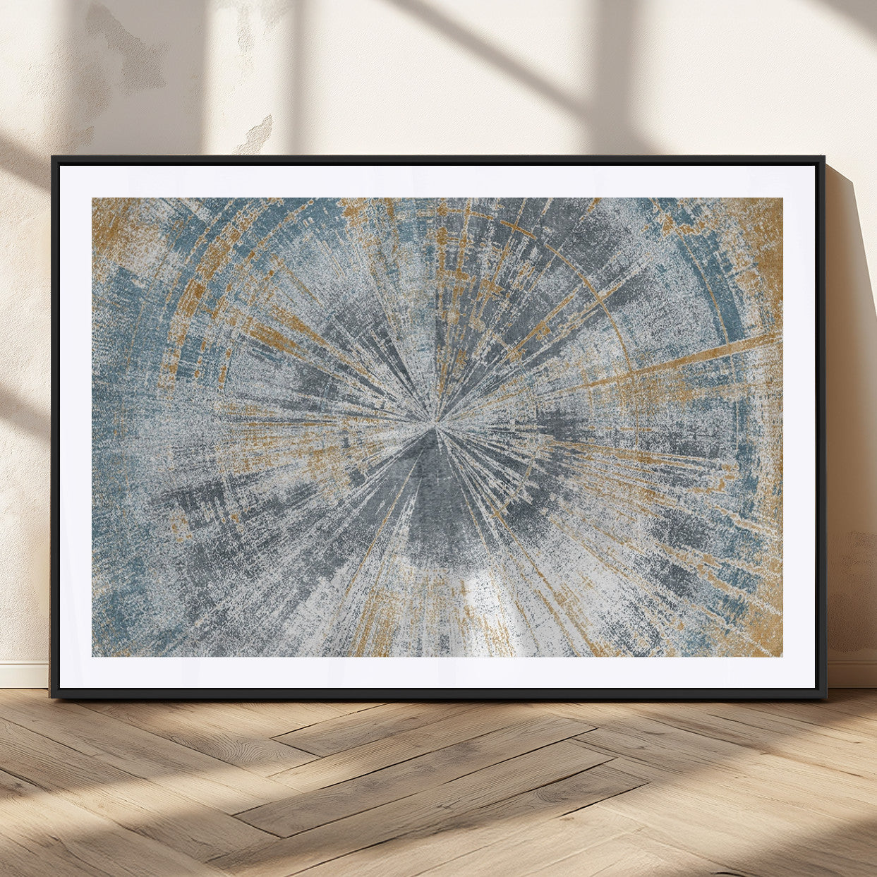 Radiant Abstract Wood Rings Canvas Art – Modern Triptych