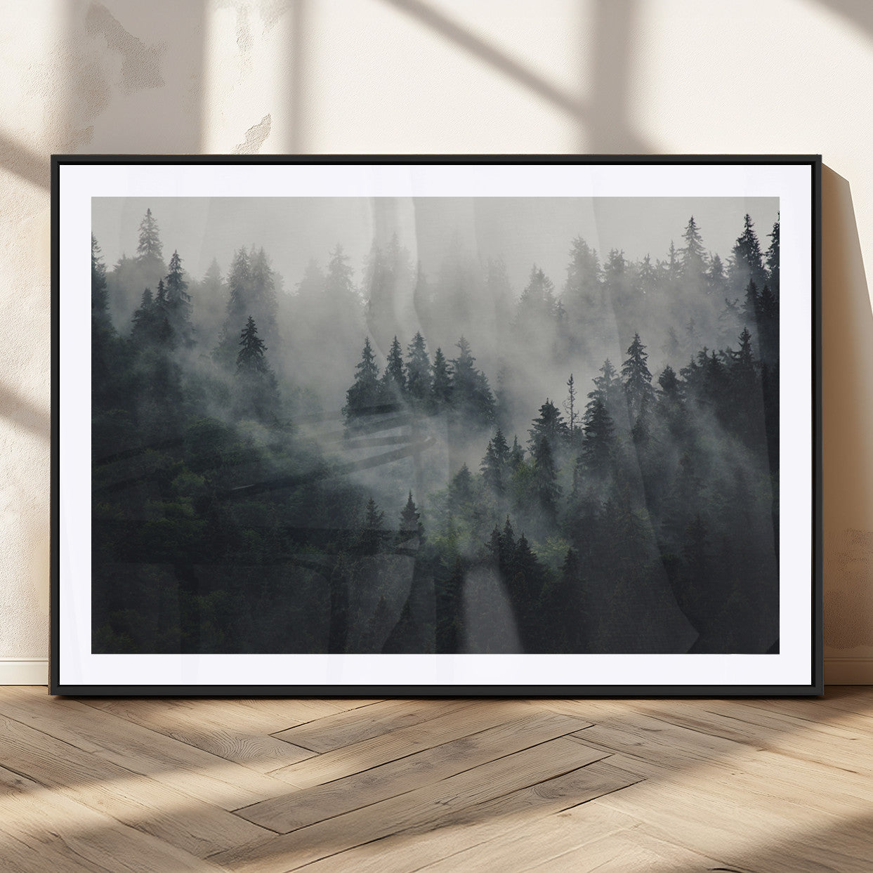 Nature Wall Decor - Serene Triptych Nature Print – Woodland