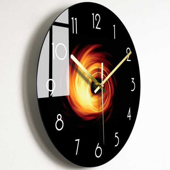 Luxury Silent Glass Wall Clock Living Room Decor