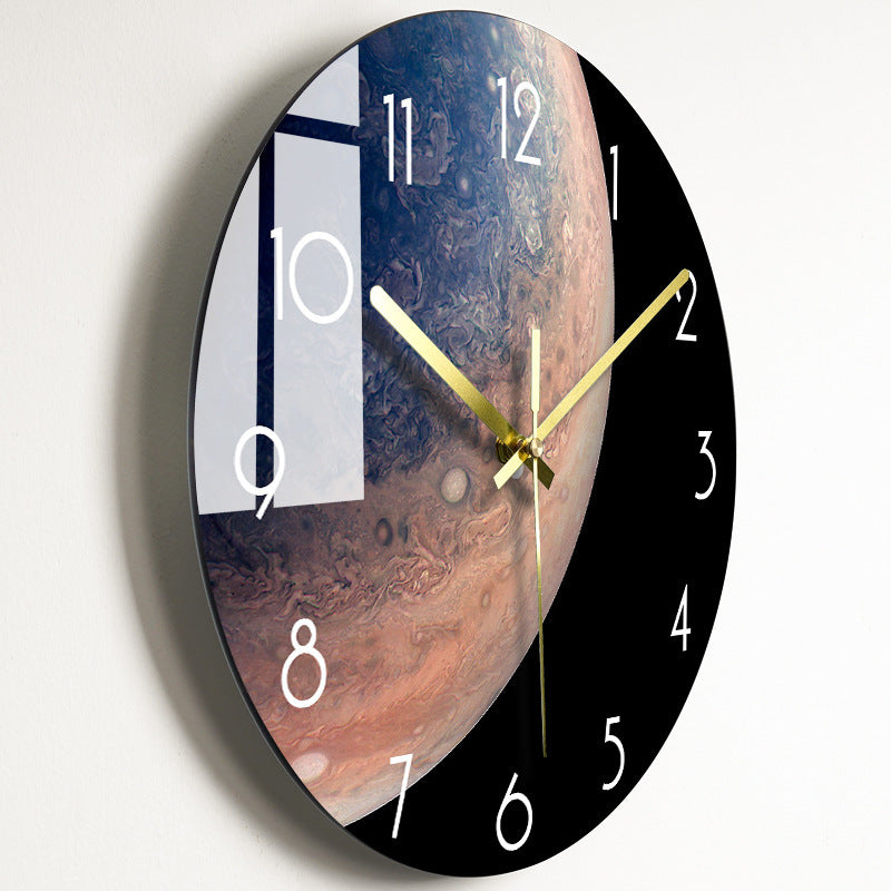 Luxury Silent Glass Wall Clock Living Room Decor