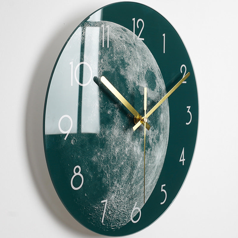 Luxury Silent Glass Wall Clock Living Room Decor
