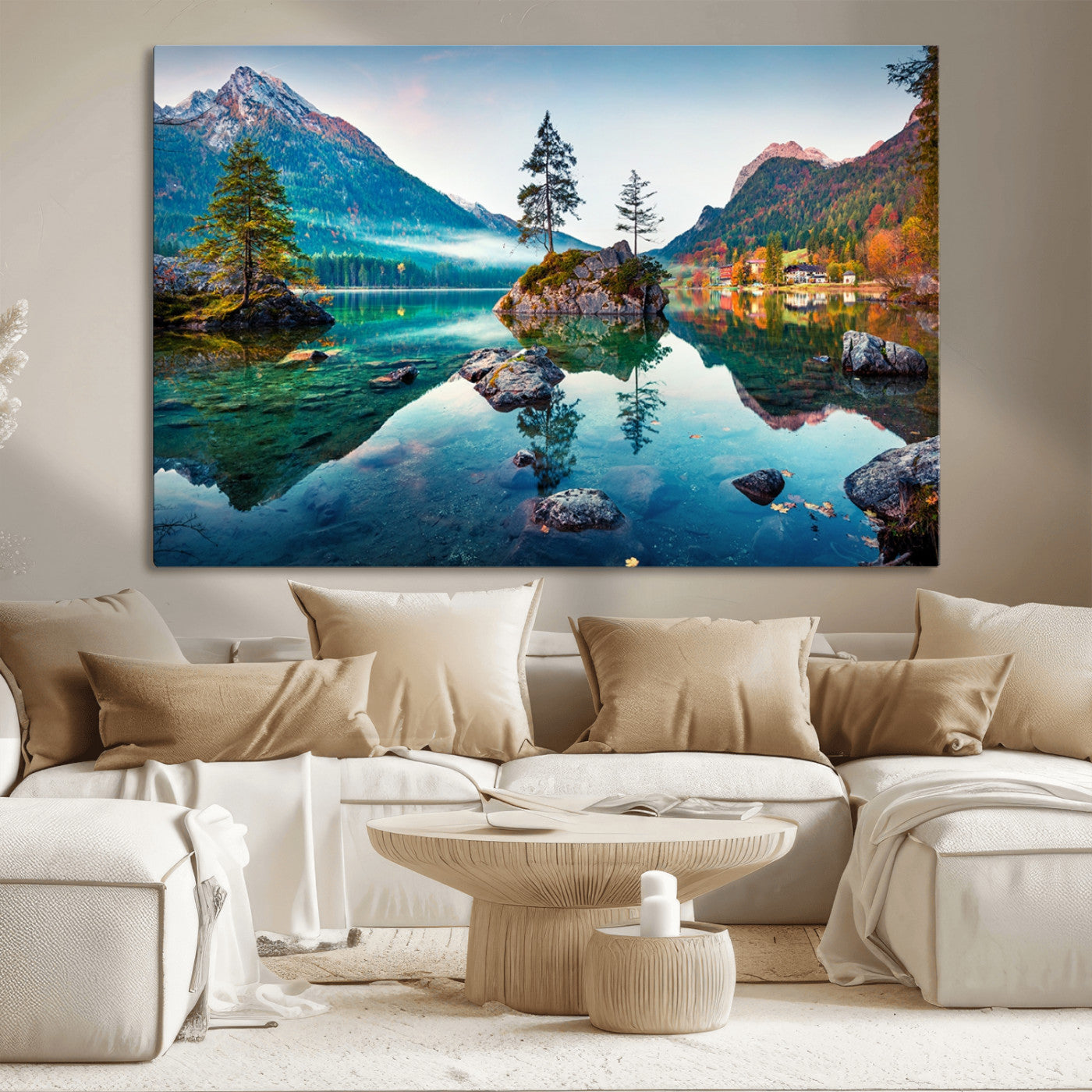 Crystal Clear Lake Wall Art | Mountains Wall Art Canvas | 3
