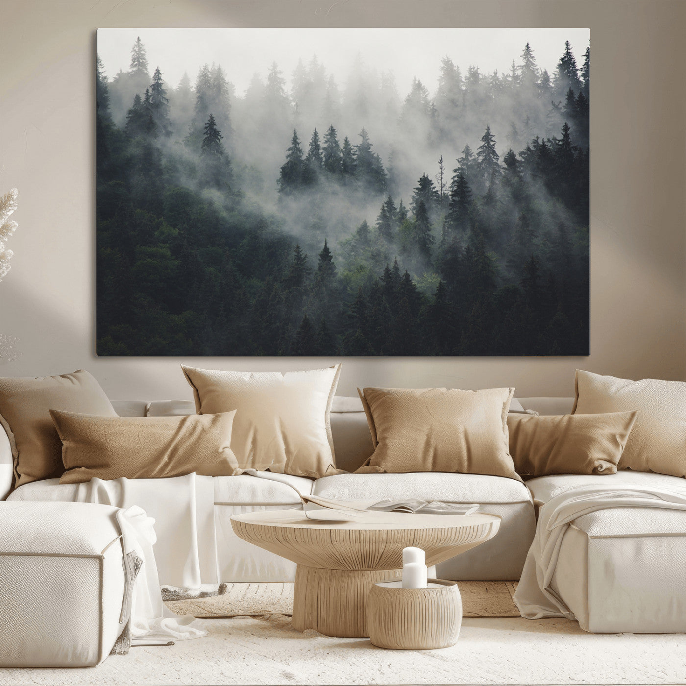 Nature Wall Decor - Serene Triptych Nature Print – Woodland