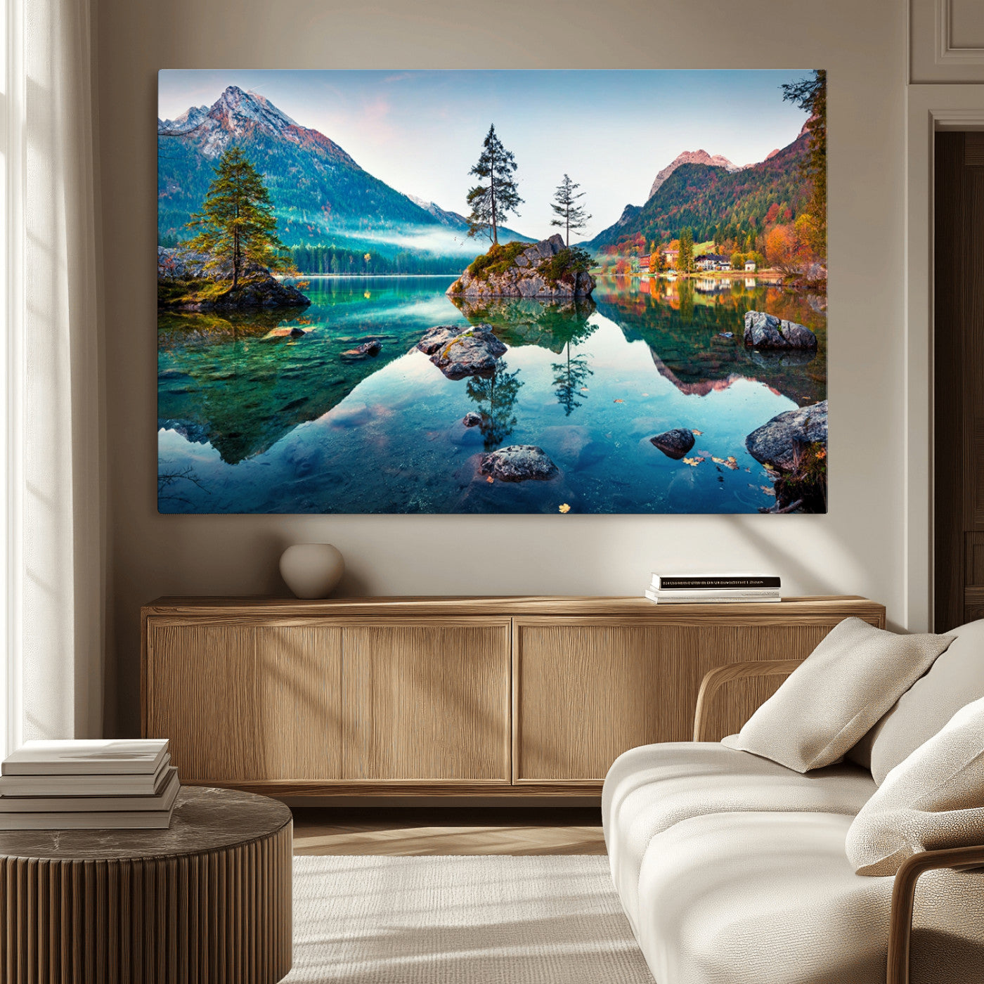 Crystal Clear Lake Wall Art | Mountains Wall Art Canvas | 3