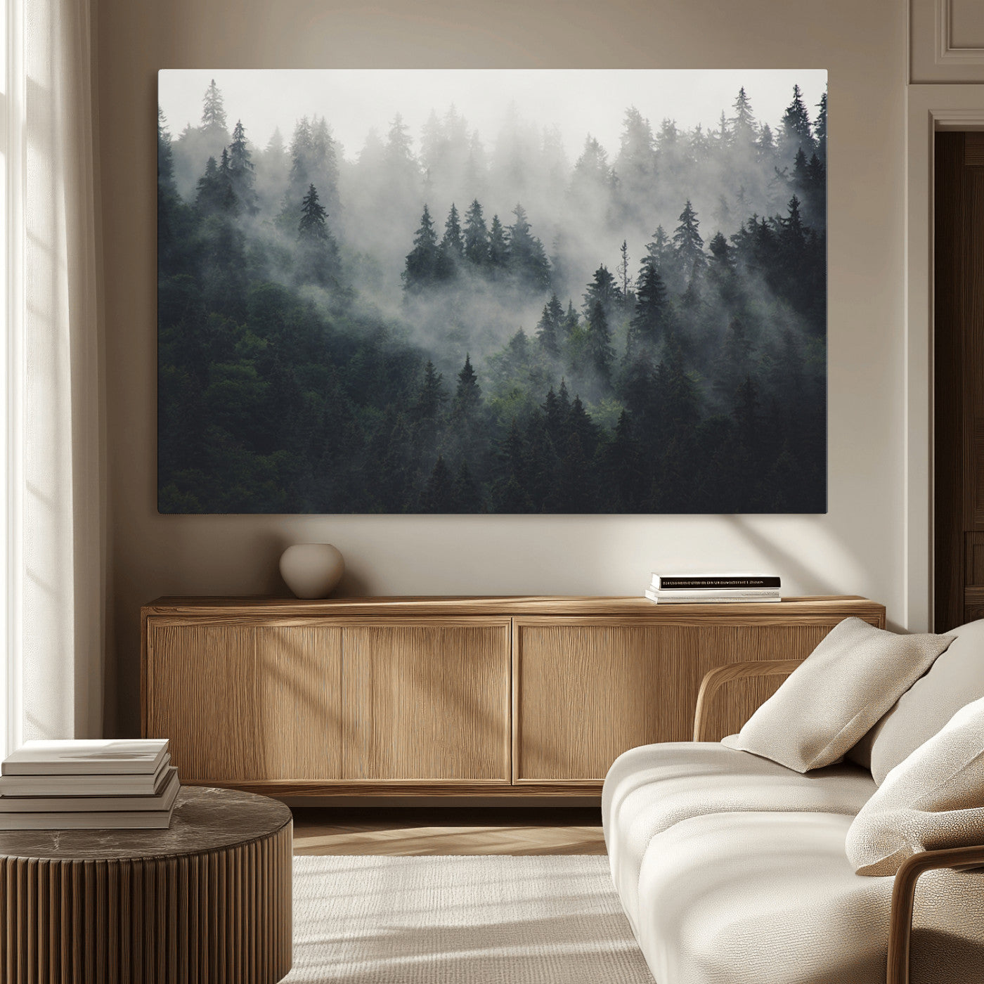 Nature Wall Decor - Serene Triptych Nature Print – Woodland