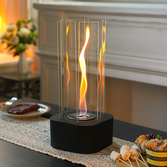 Hexagonal Clean-Burning Fuel Vented-Free Fireplace