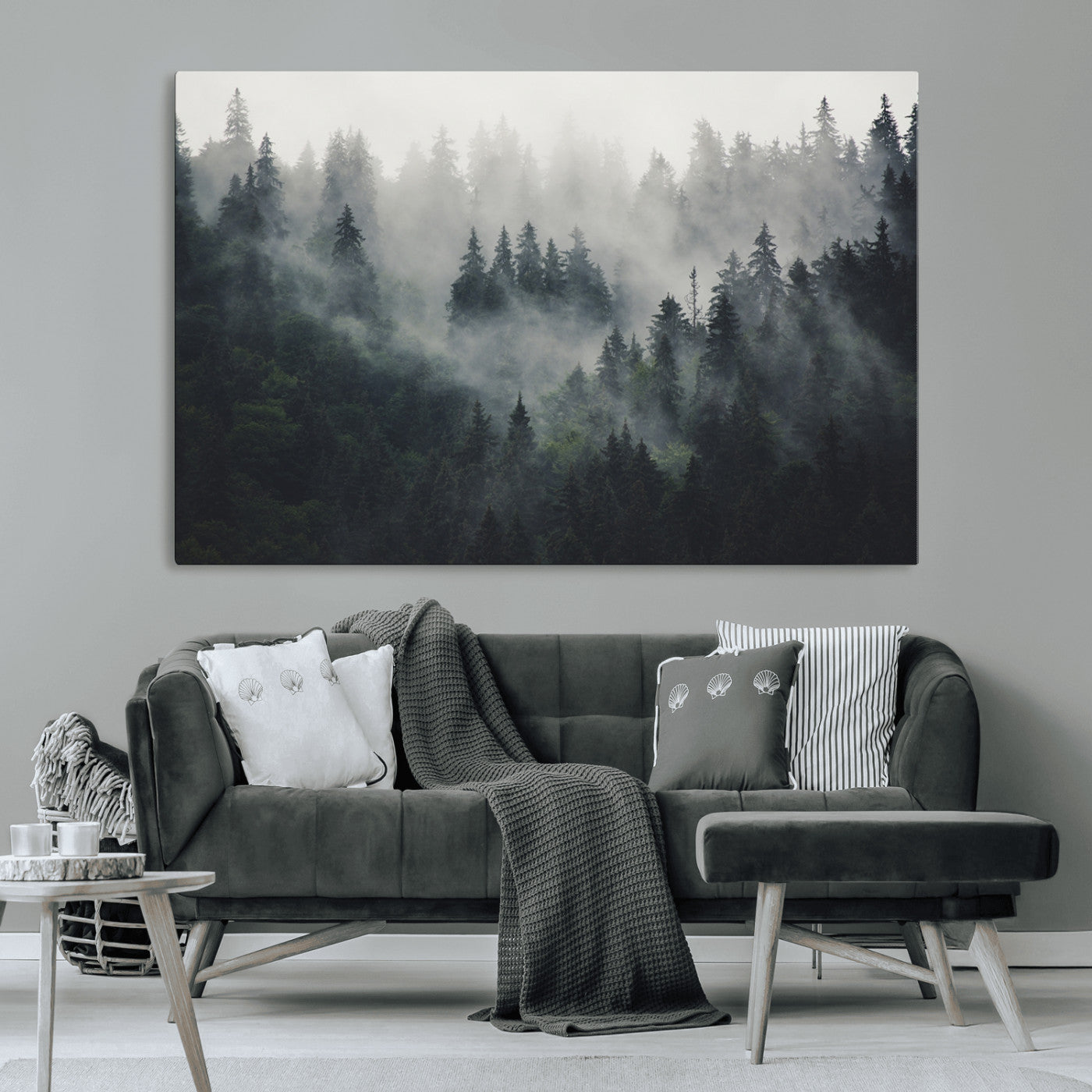 Nature Wall Decor - Serene Triptych Nature Print – Woodland