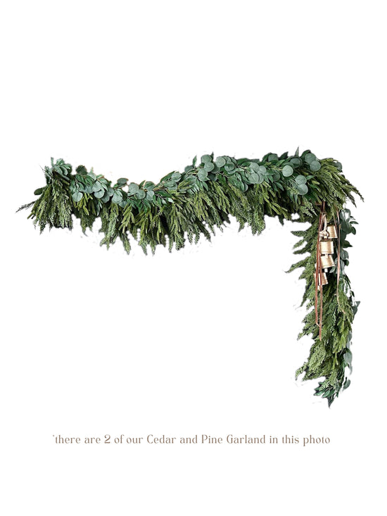 Artificial Cedar and Pine Garland, natural-look garland for seasonal home decorating