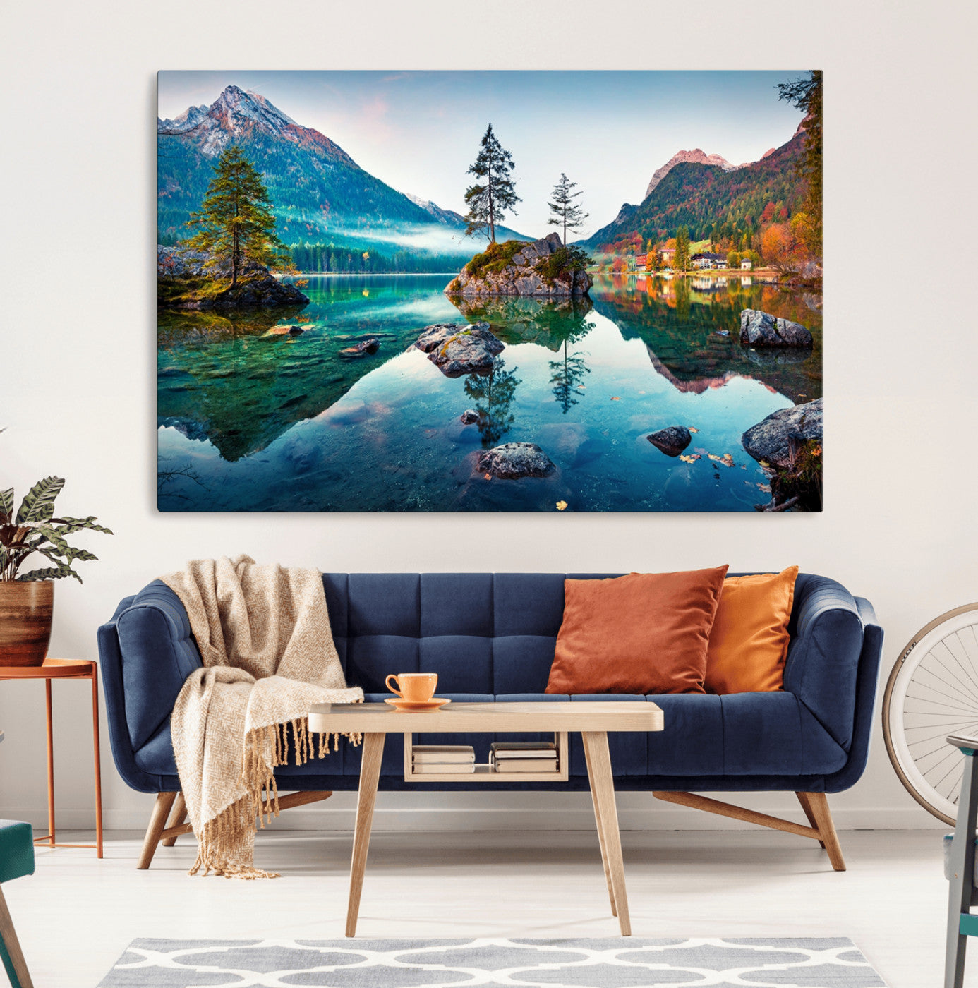 Crystal Clear Lake Wall Art | Mountains Wall Art Canvas | 3