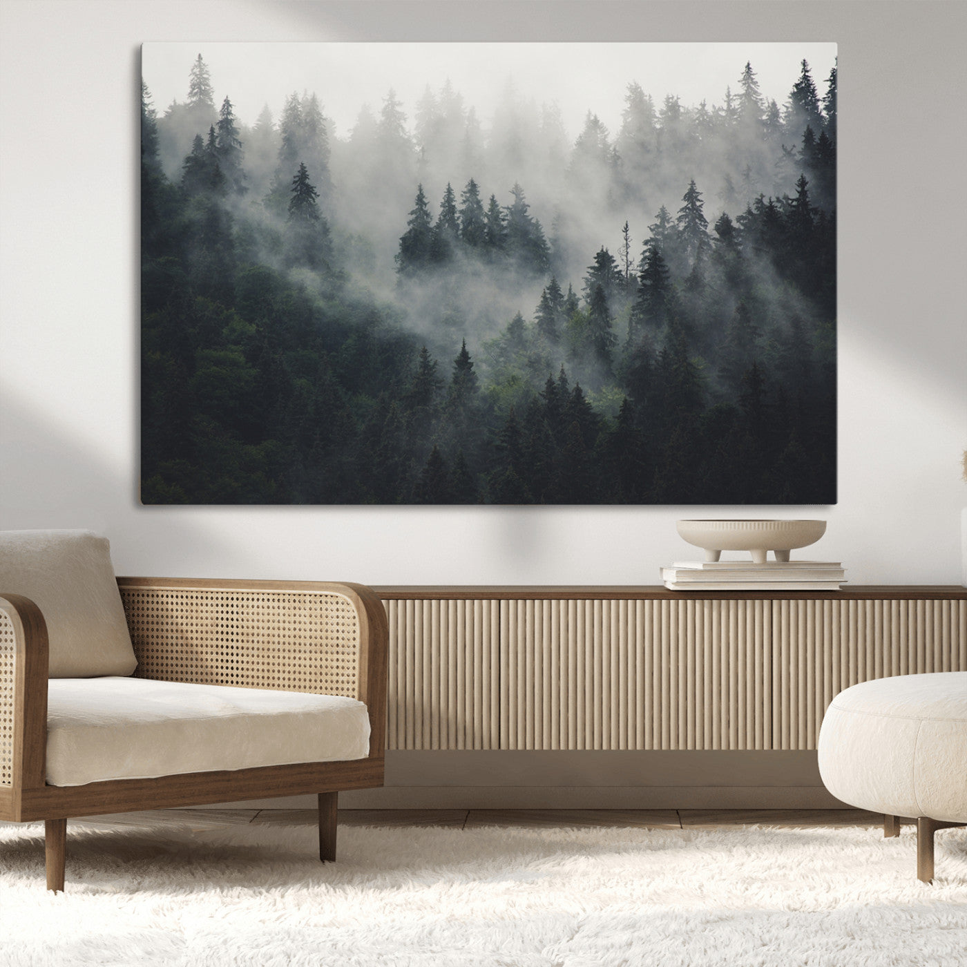 Nature Wall Decor - Serene Triptych Nature Print – Woodland