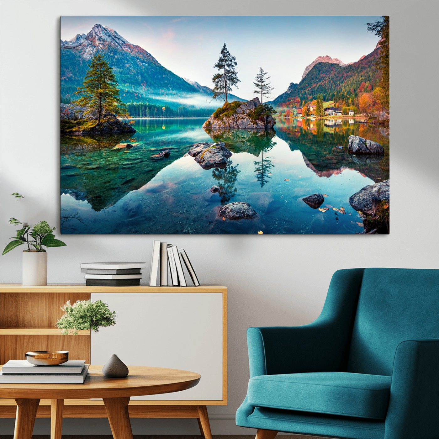 Crystal Clear Lake Wall Art | Mountains Wall Art Canvas | 3