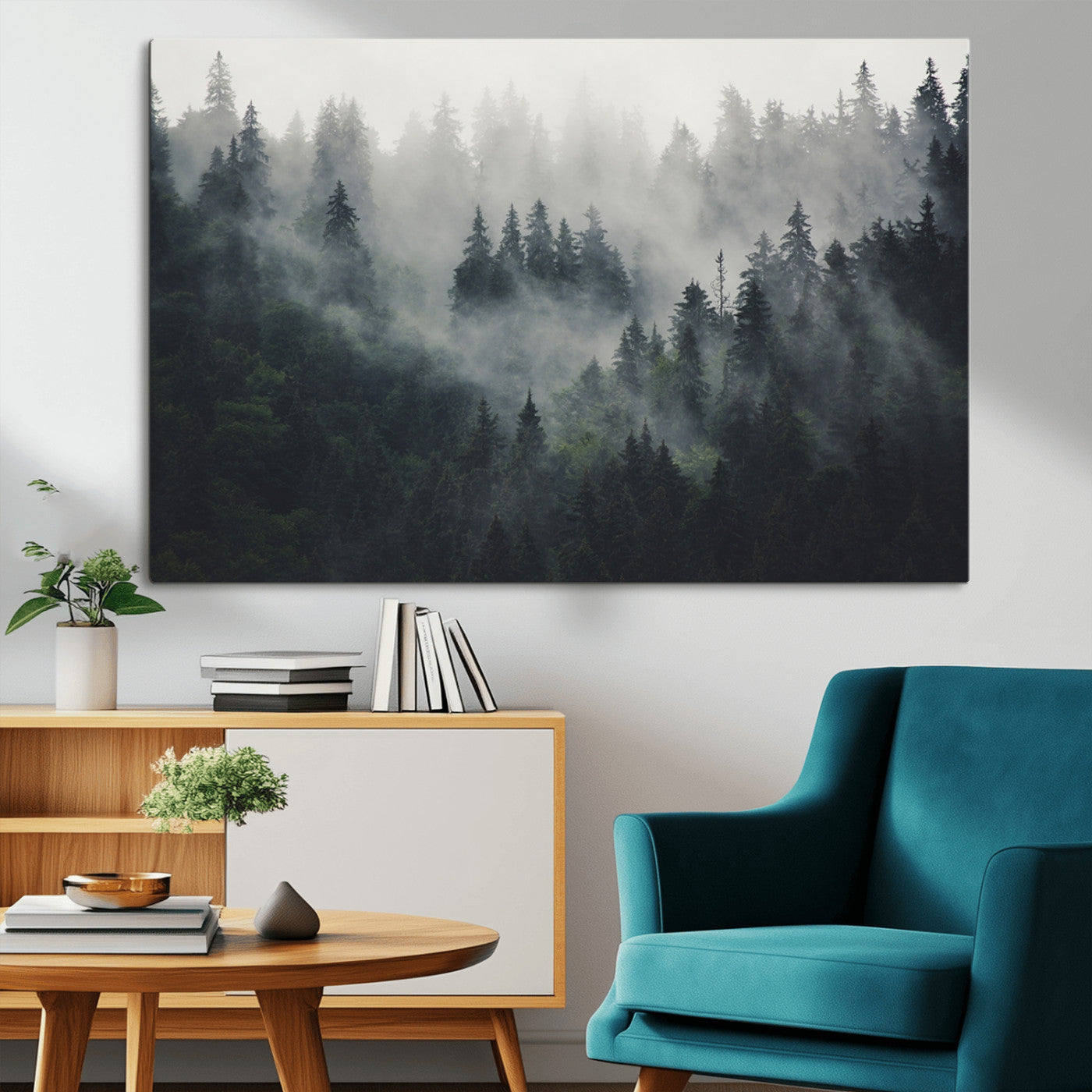 Nature Wall Decor - Serene Triptych Nature Print – Woodland