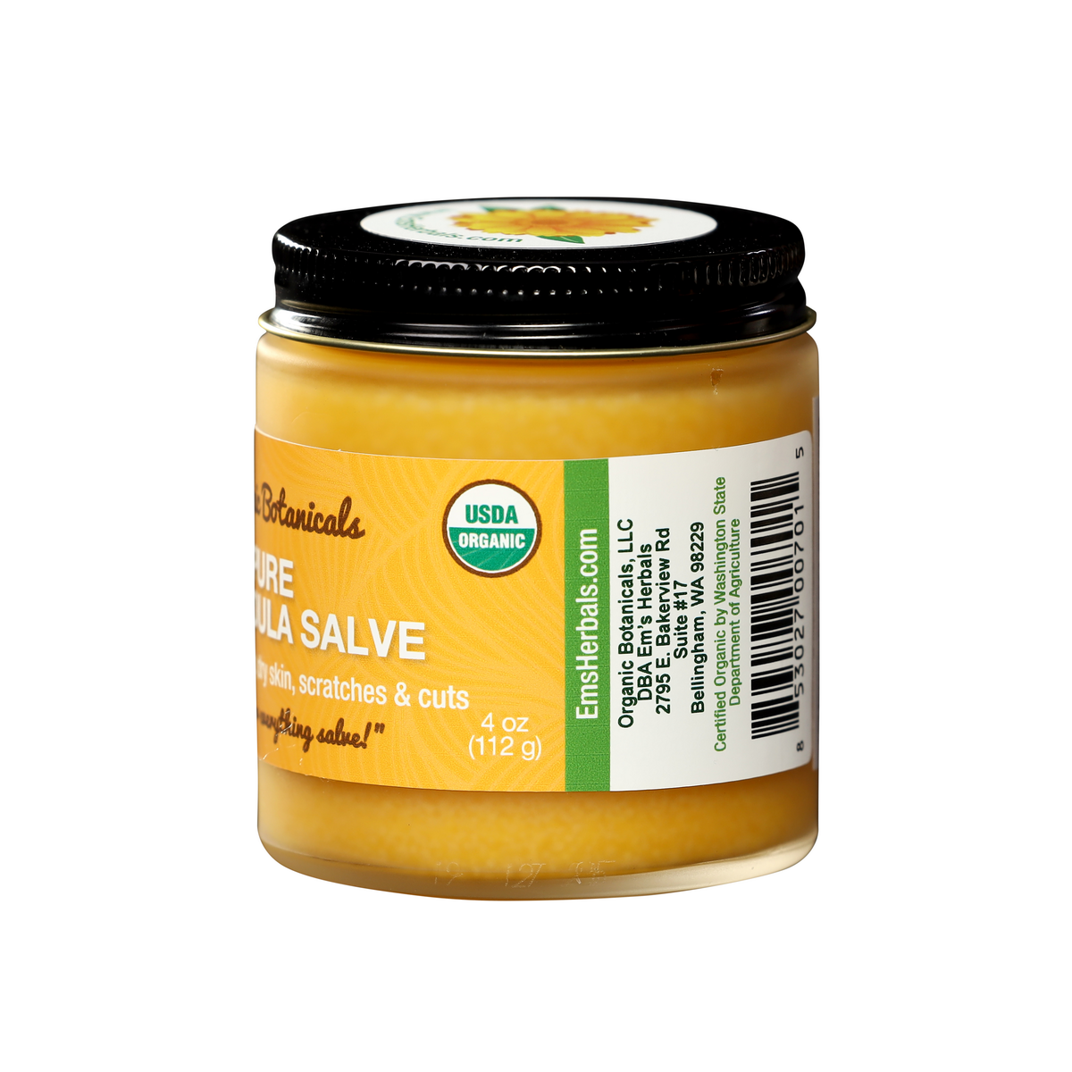 Pure Calendula Salve – Certified Organic Herbal Skin Balm for Dry & Sensitive Skin