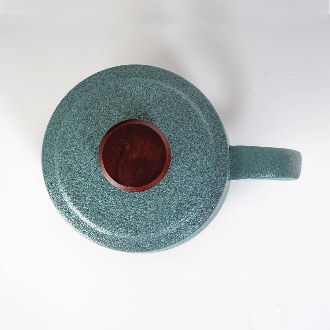 15oz Tea Mugs with Lid and Infuser for Loose Leaf Tea Mountain Design Green (4/48)