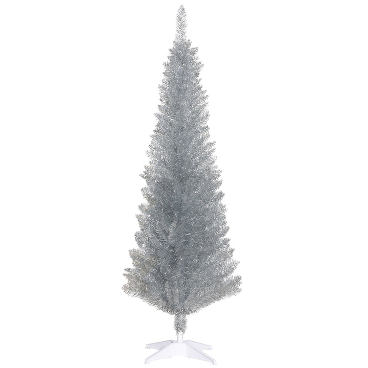 HOMCOM 5' Artificial Pencil Christmas Tree, Christmas tree for living room, entryway or seasonal display