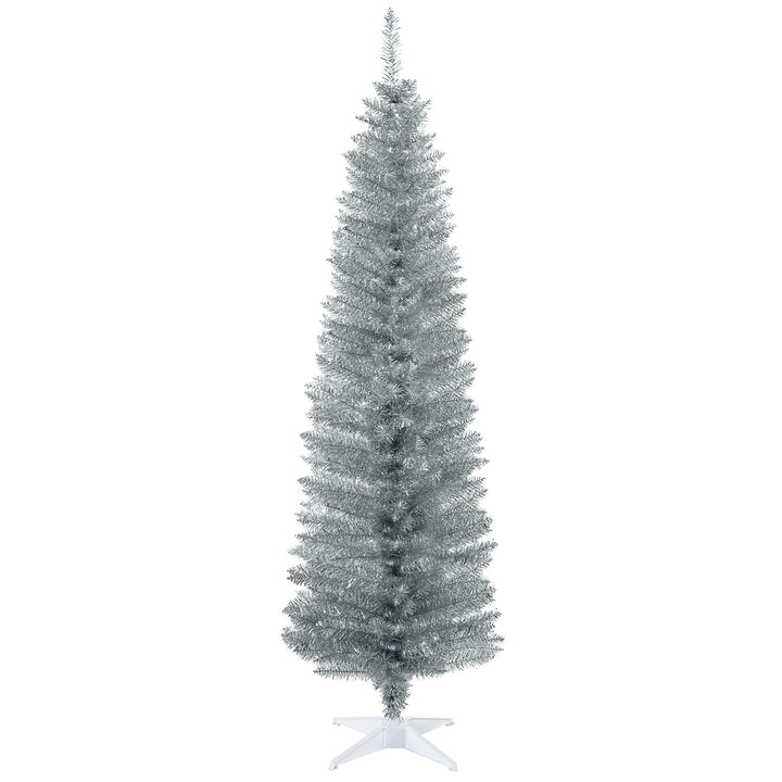 HOMCOM 6' Artificial Pencil Christmas Tree, artificial Christmas tree for festive holiday home decor from Cedar & Spice Gifts