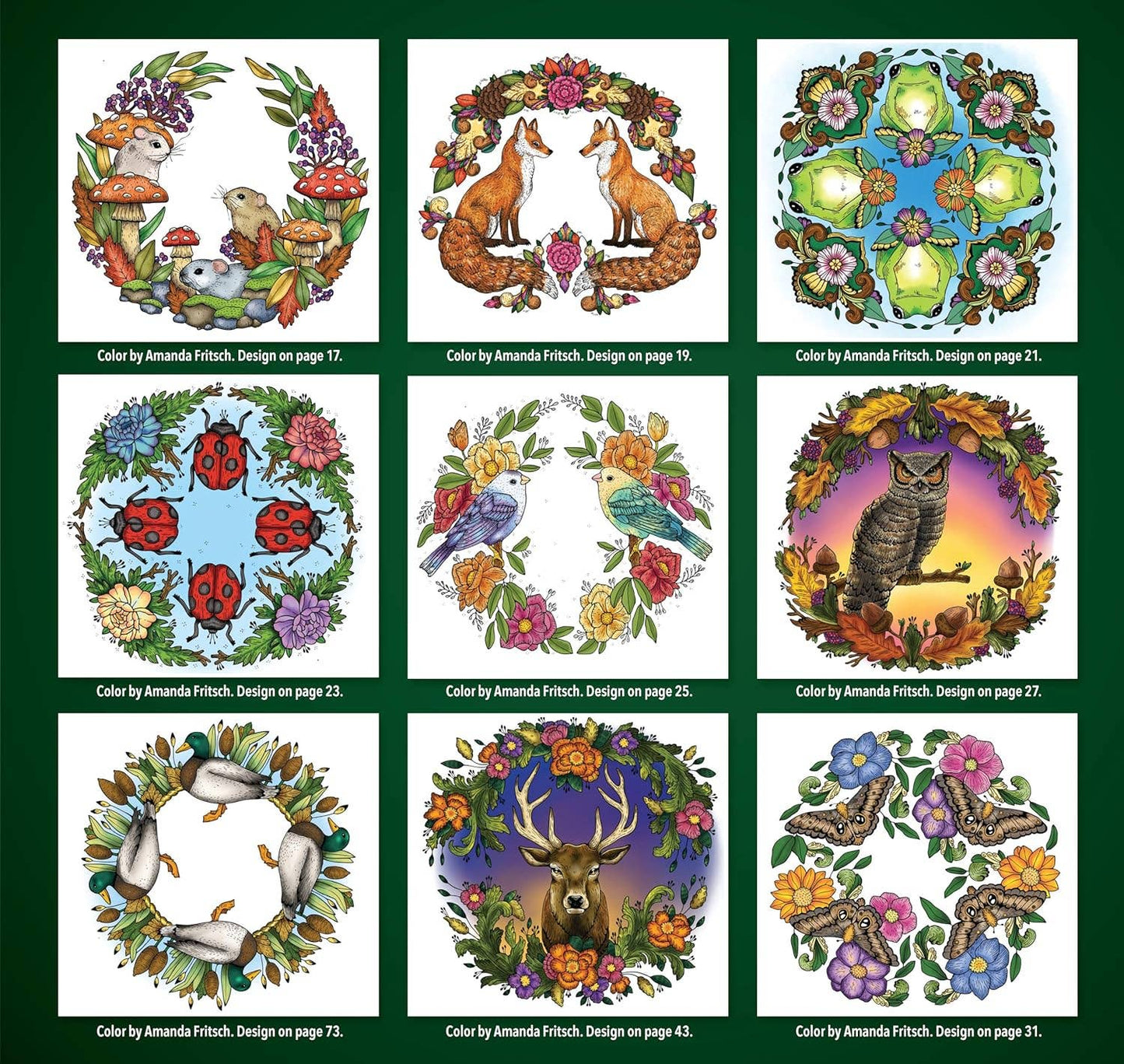 Forest Mandalas Coloring Book- Woodland Creatures and Scenes