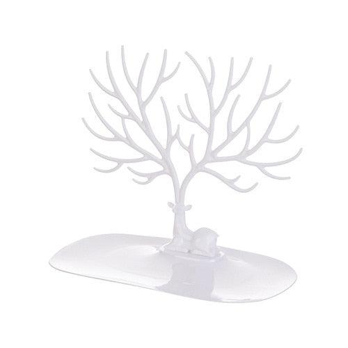 1pc Creative Deer Horn Tree Charm Jewelry Organizer Earring Bangle Necklace Bracelet Display Holder Unique Design Jewelry Organiser for Women Classic Tree Shape High Quality Necklace Earring Display Holder Tree Jewelry Organizer For Women