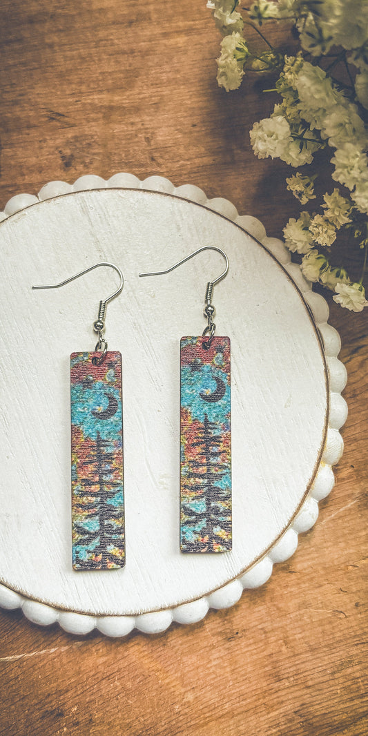 Beautiful Starry Night Drop Earrings