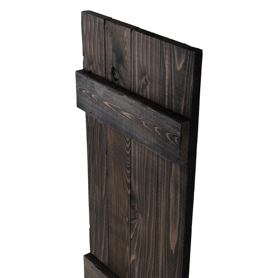 Traditional Board & Batten Exterior Wood Shutters - Cedar - Set of 2