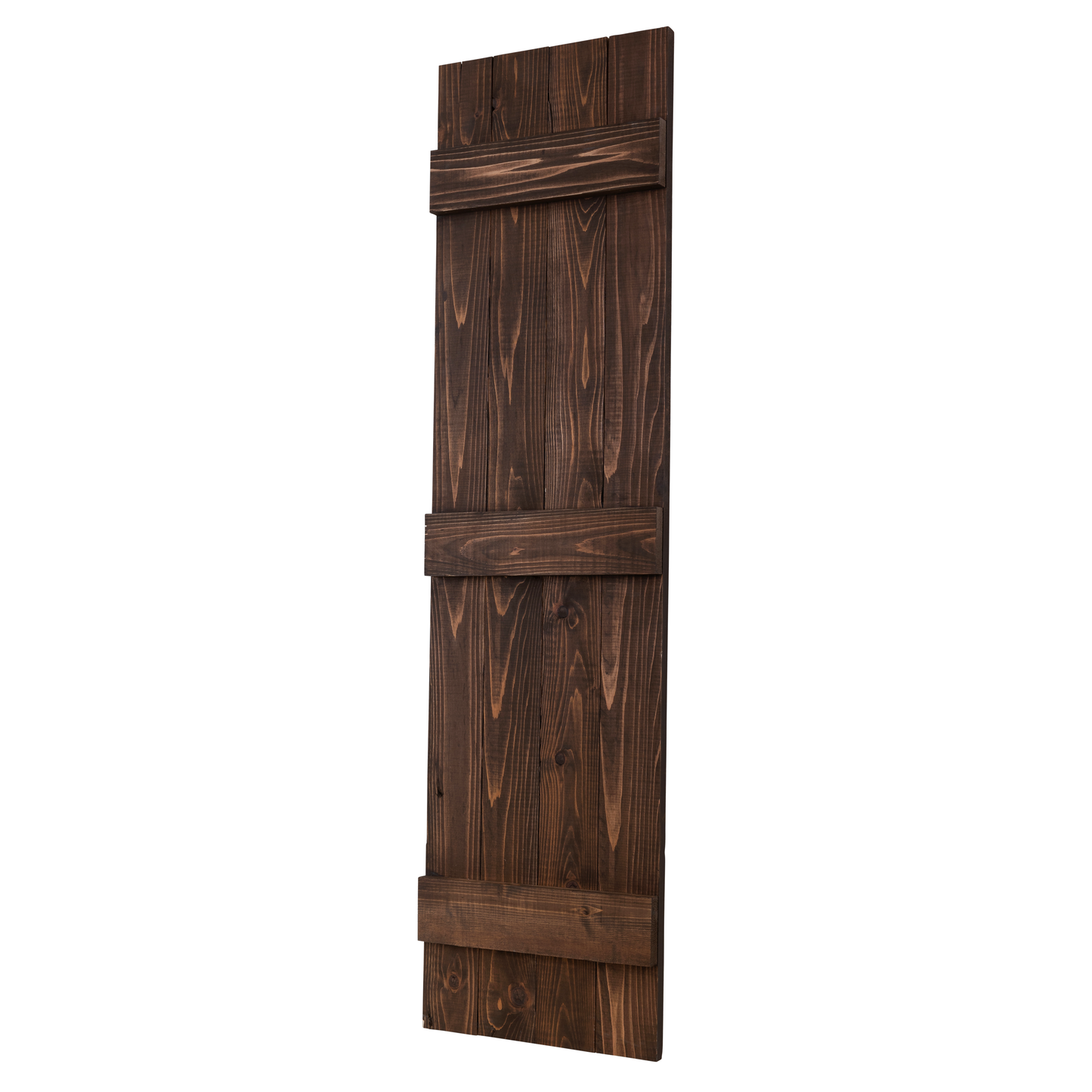 Traditional Board & Batten Exterior Wood Shutters - Cedar - Set of 2