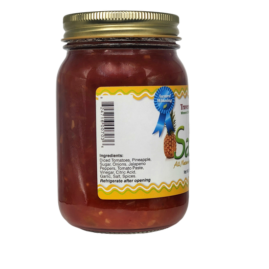Pineapple Salsa - Medium, 16 oz - Unique salsa