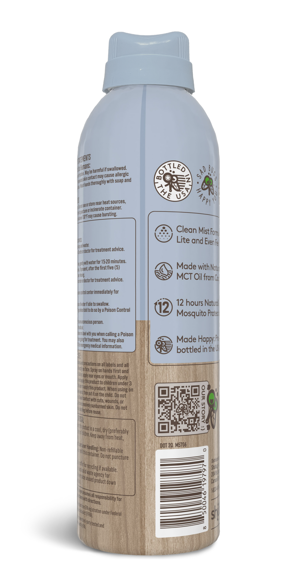 Shubug Kids and Family, Clean Mist, 360 Spray, 6 oz., DEET FREE Insect Repellent