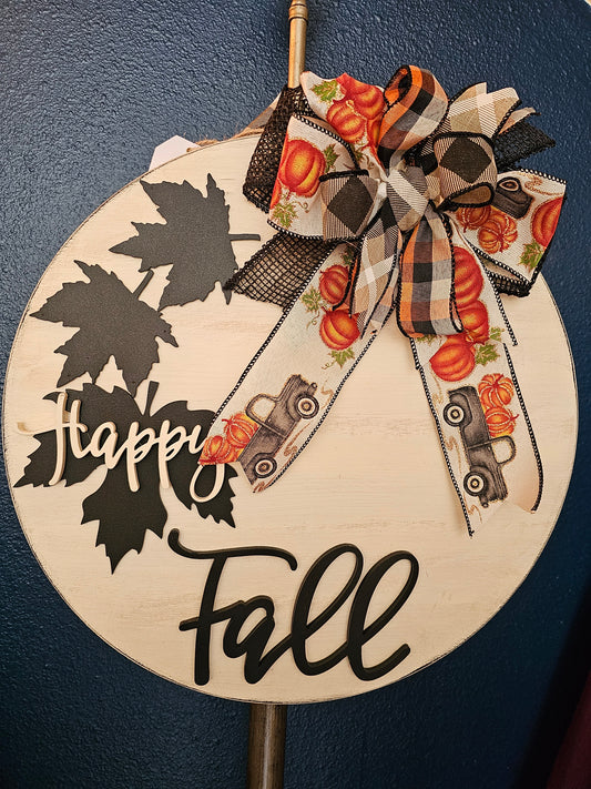 Fall Decor Wood Wreath