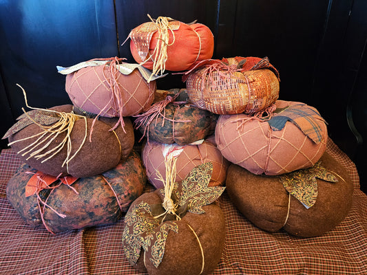 Handmade Fabric Pumpkins
