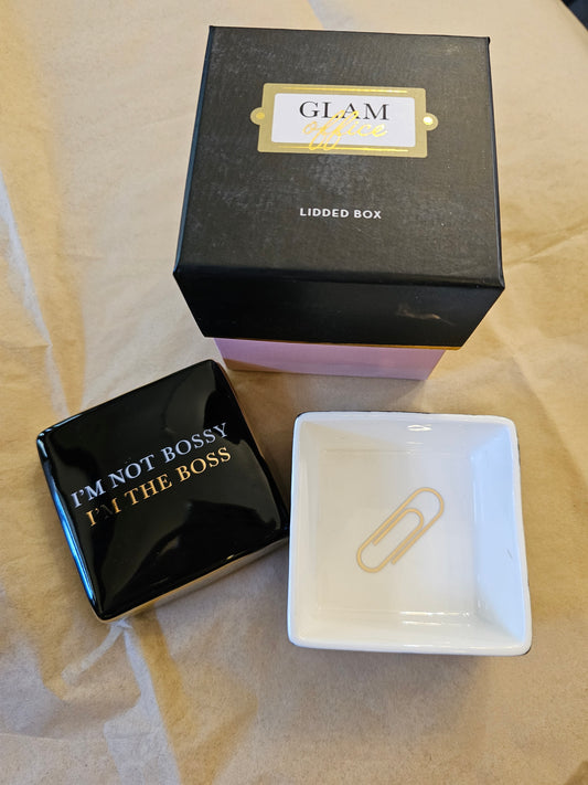 Im the Boss Glam Paper Clip Trinket Box Boss Gift