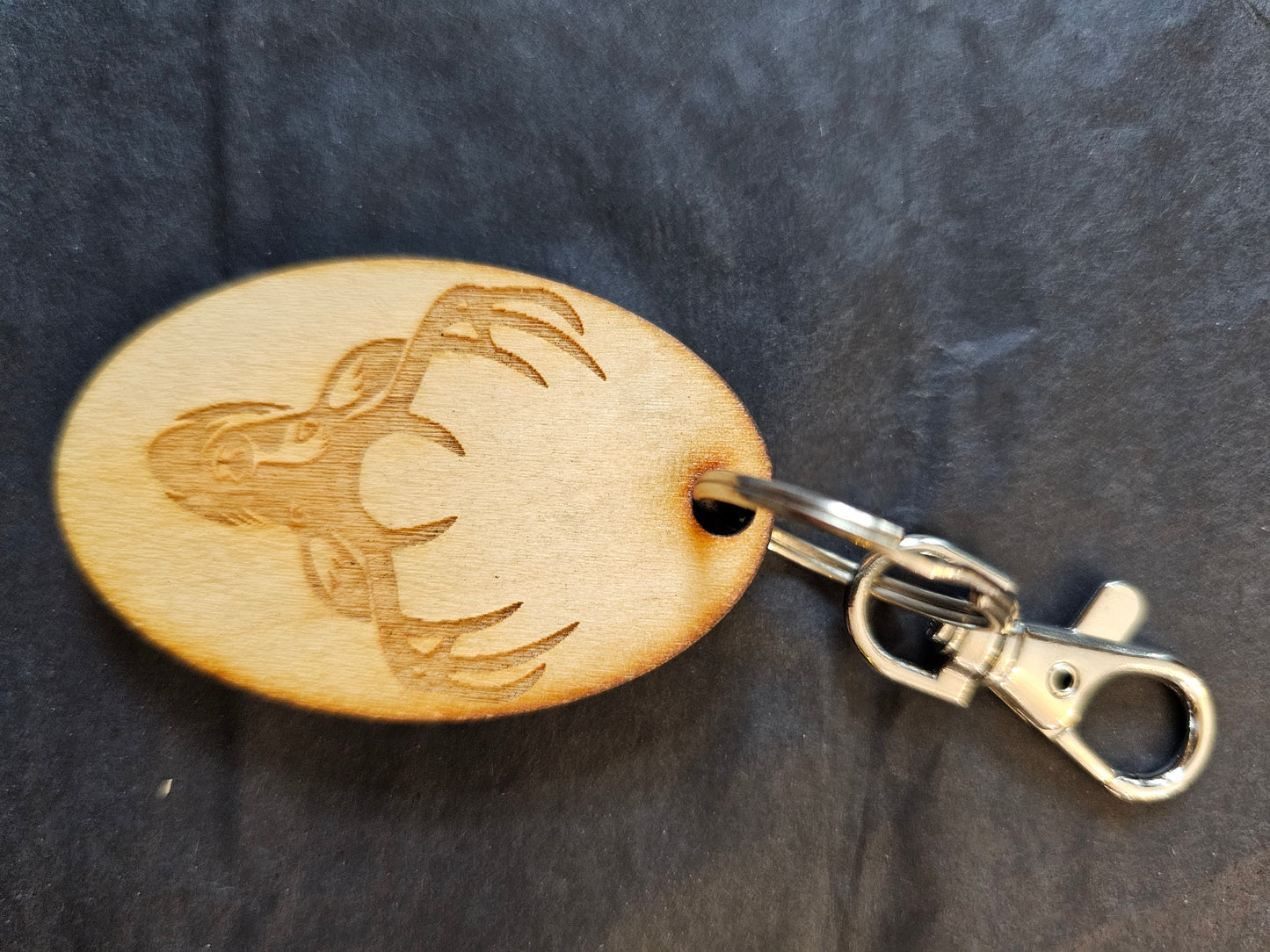 Keychains Oval Light Balsa Wood Lazer Cut