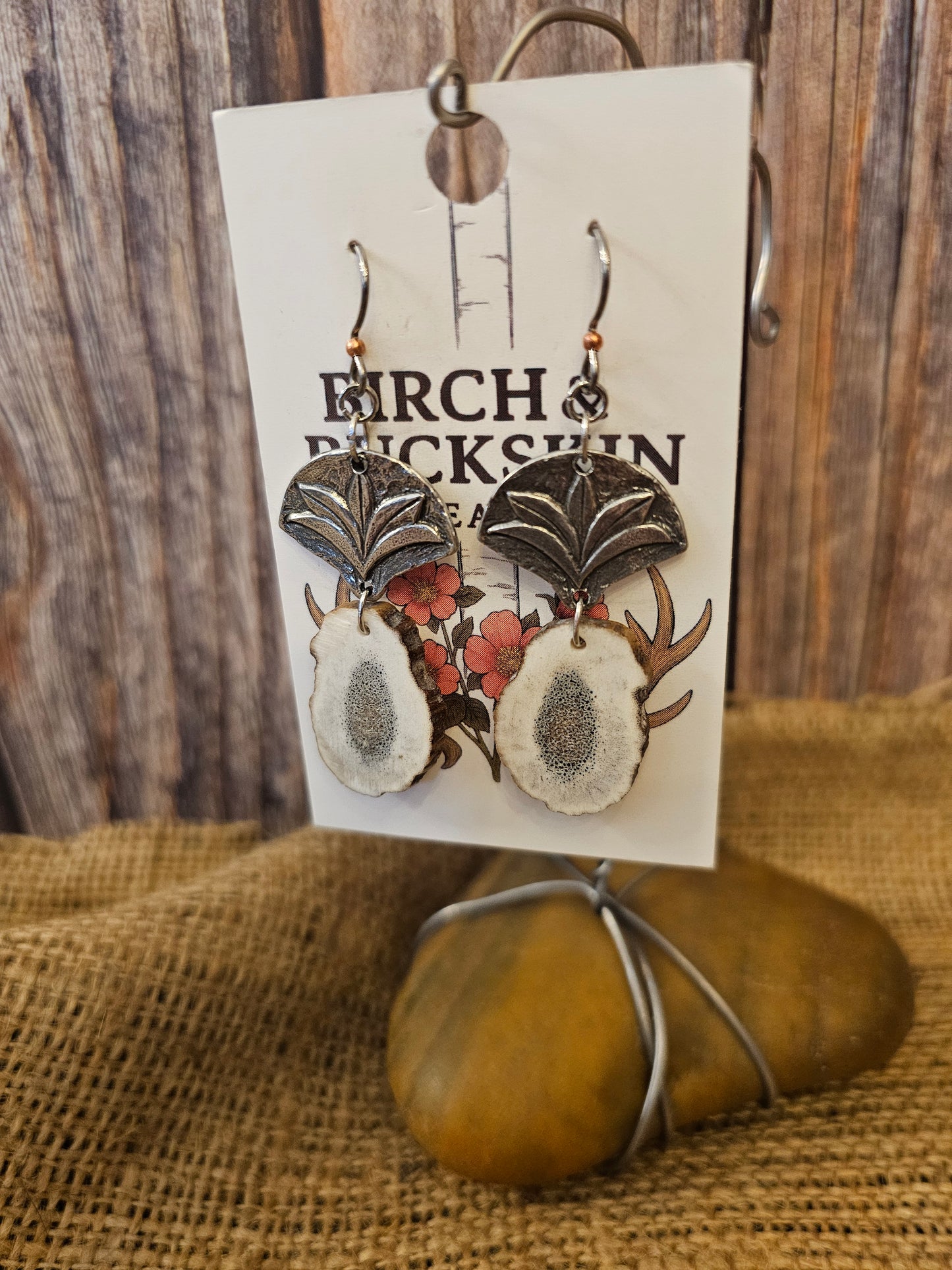 Antler Earrings Handmade