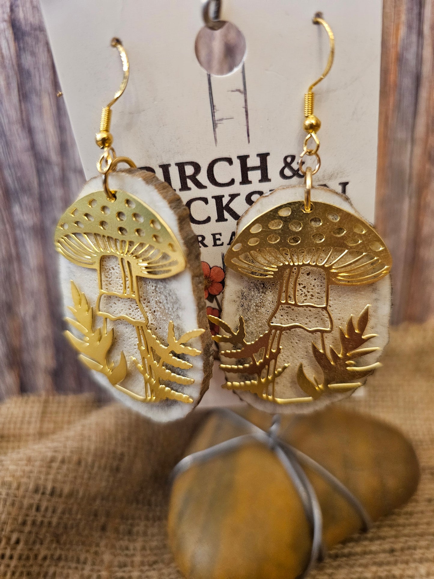 Antler Earrings Handmade