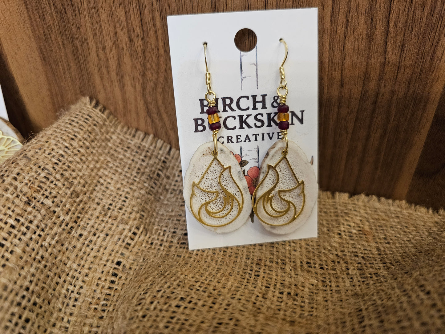 Antler Earrings Handmade