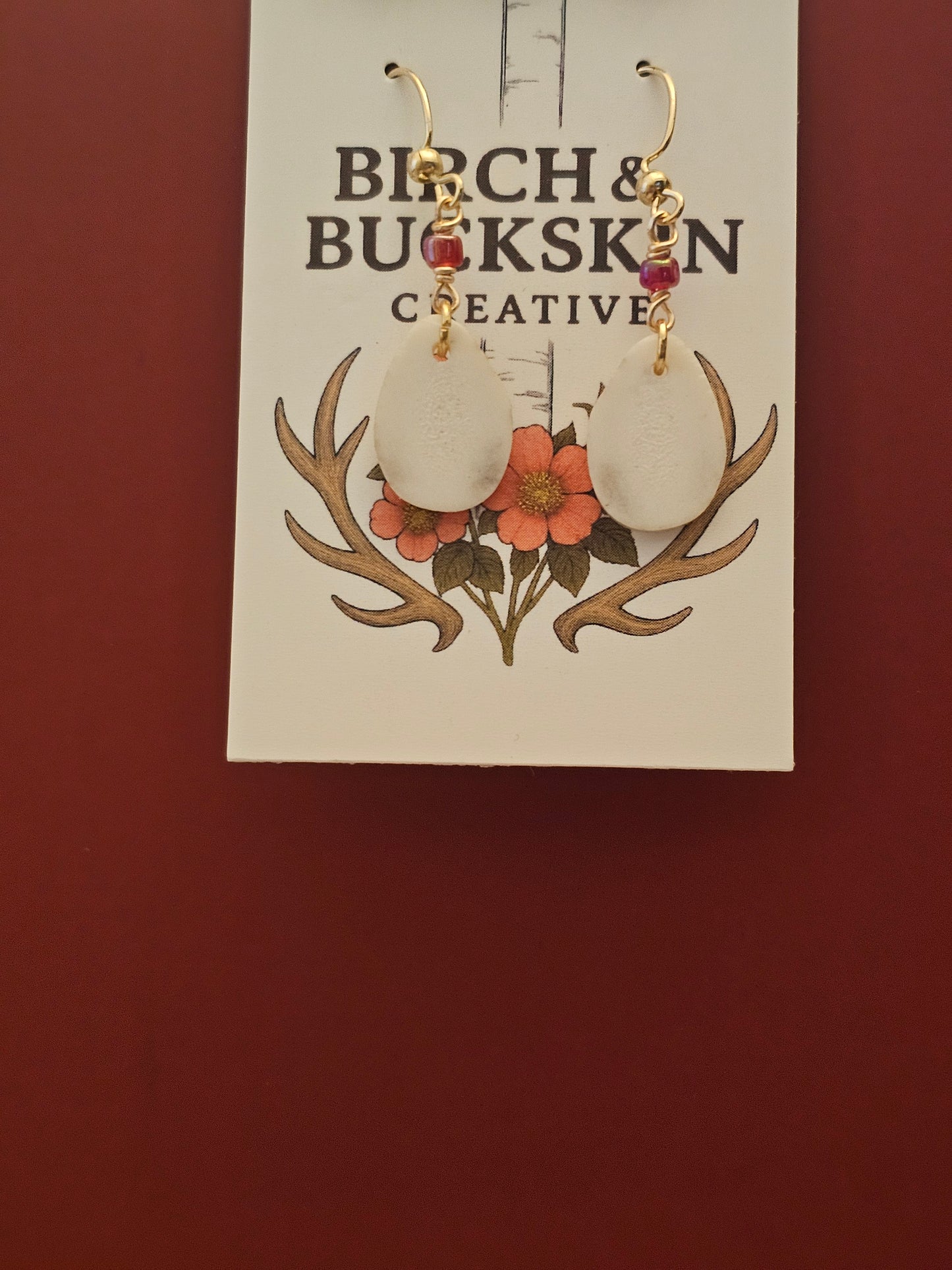 Antler Earrings Handmade