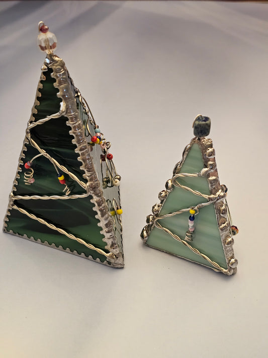 Free-Standing Stained Glass Christmas Tree