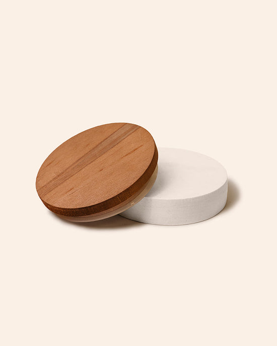 thick wood candle lid with gasket