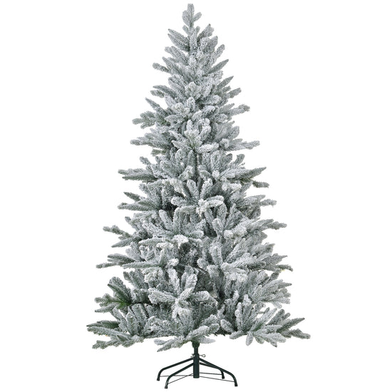 HOMCOM 6ft Snow Flocked Artificial Christmas Tree