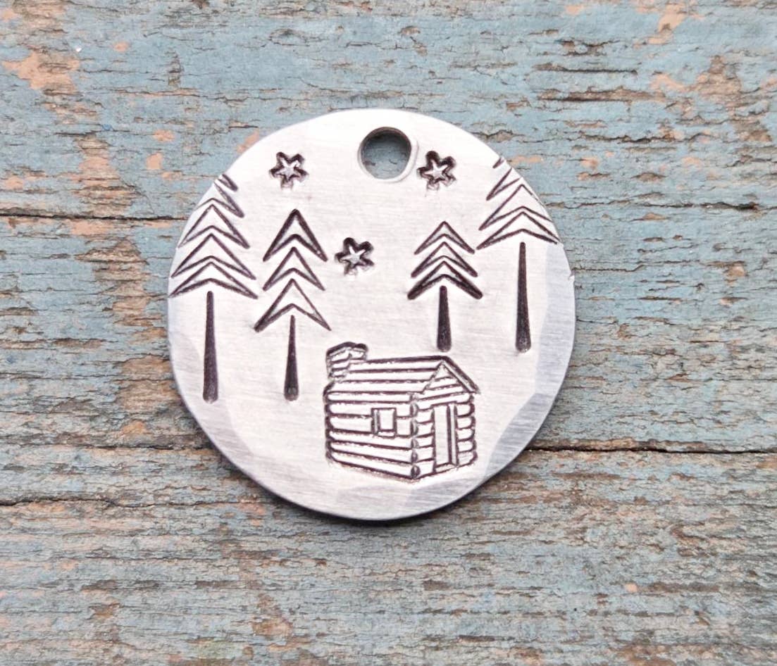 "Northport" hand-stamped key chains, 5 designs