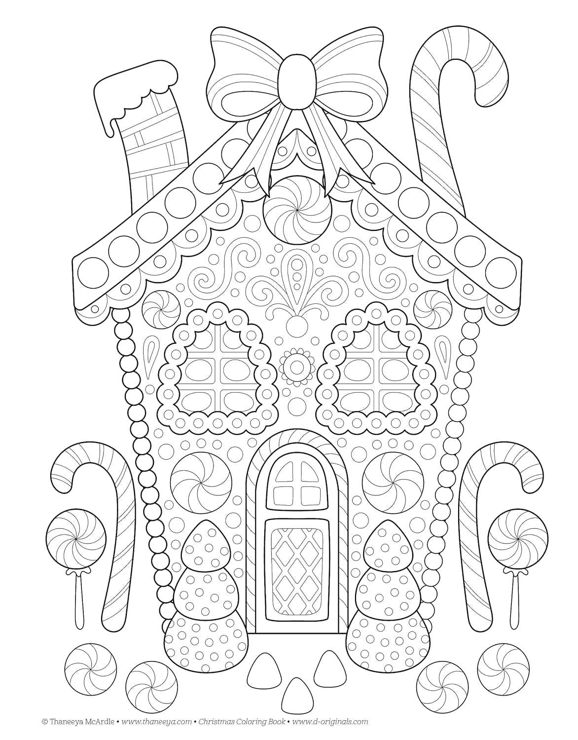 Christmas Coloring Book - Holiday Adult Coloring