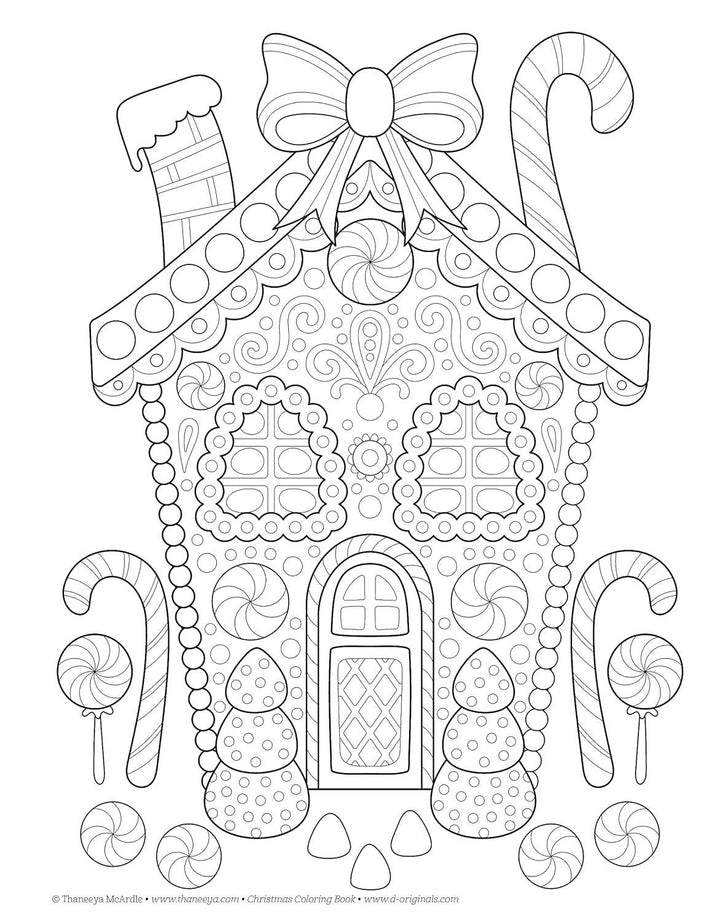 Christmas Coloring Book - Holiday Adult Coloring