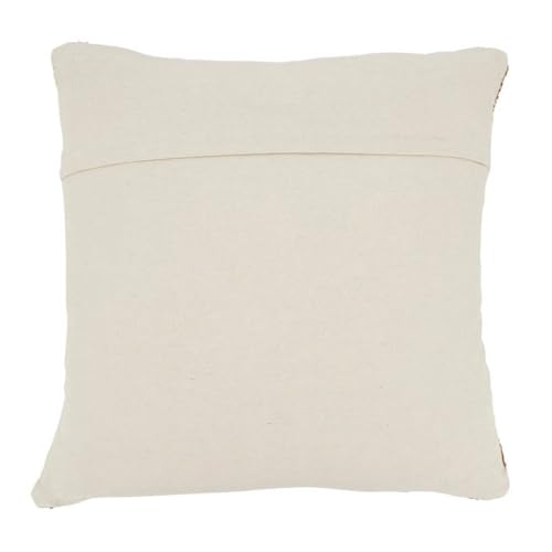 Rust Plaid Throw Pillow Cover 20" W x 20" L - Rustic Charm Cotton Blend Woven Square Cushion Case for Home, Couch, Bedroom, Living Room and Office Décor