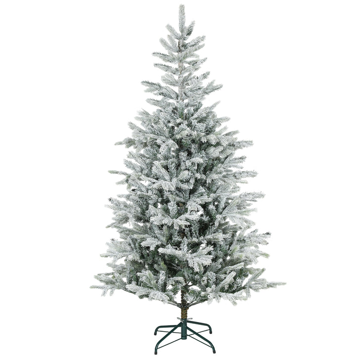 6 Ft Artificial Frosted Christmas Tree With Realistic Branches, artificial Christmas tree for festive holiday home decor from Cedar & Spice Gifts