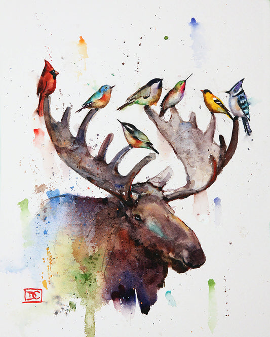 5 x 7" Greeting Card  'BIRDS of a FEATHER'