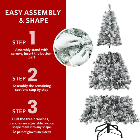7FT Flocked Christmas Tree