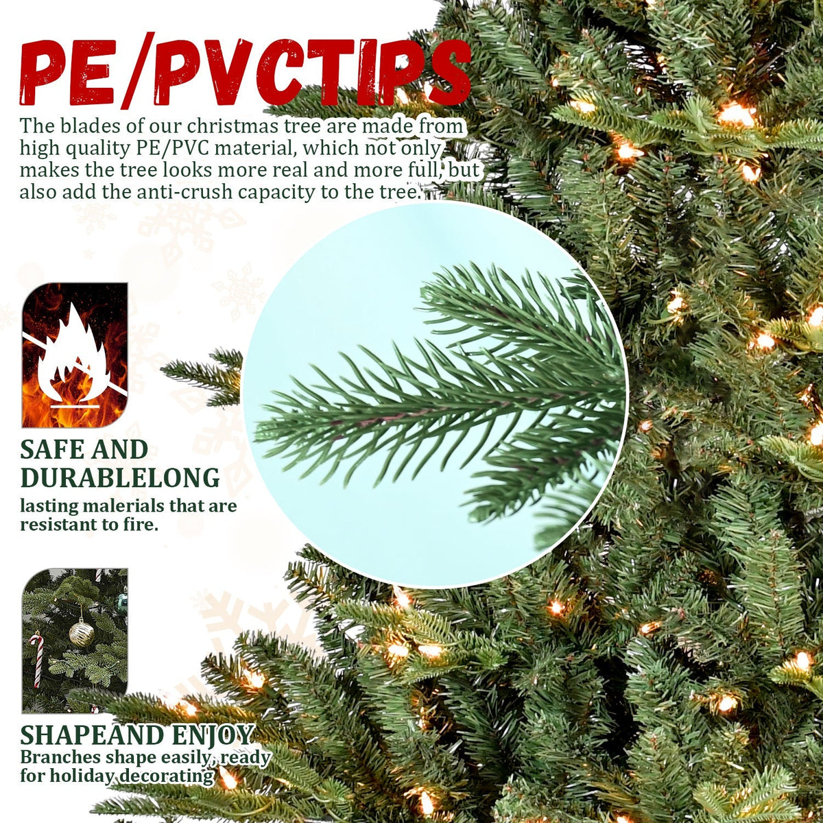 5FT The Full-Bodied Pre-Lit Evergreen Christmas Tree
