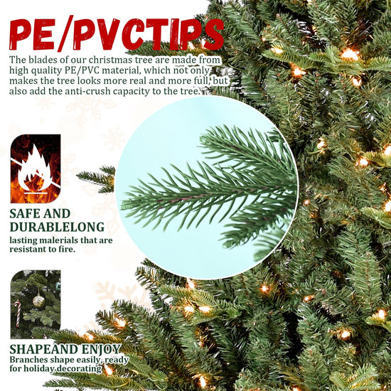 5FT The Full-Bodied Pre-Lit Evergreen Christmas Tree