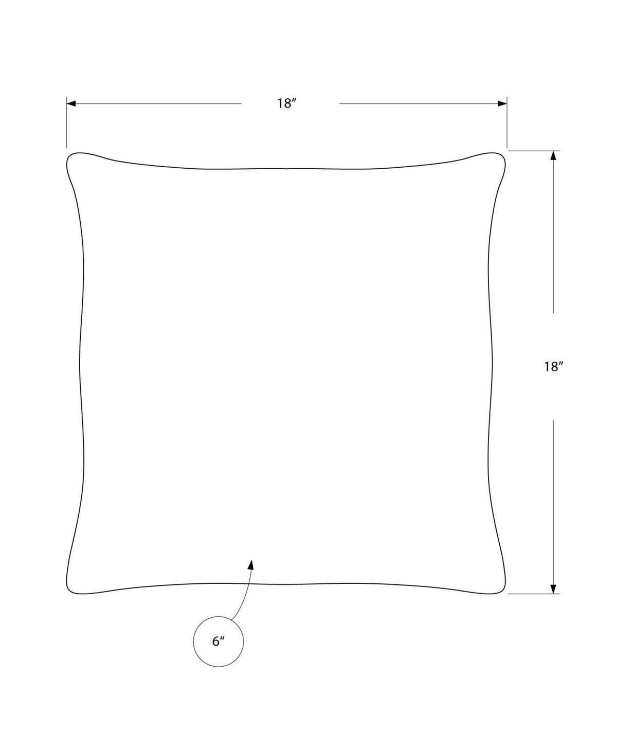 Square Decorative Throw Pillows with Hypoallergenic Insert
