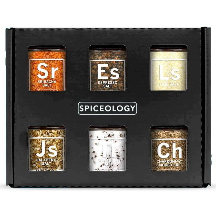 Spiceology - 'Luxe Infused Salt' Gift Set (6PK), gourmet gift basket for birthdays, holidays and special occasions from Cedar & Spice Gifts