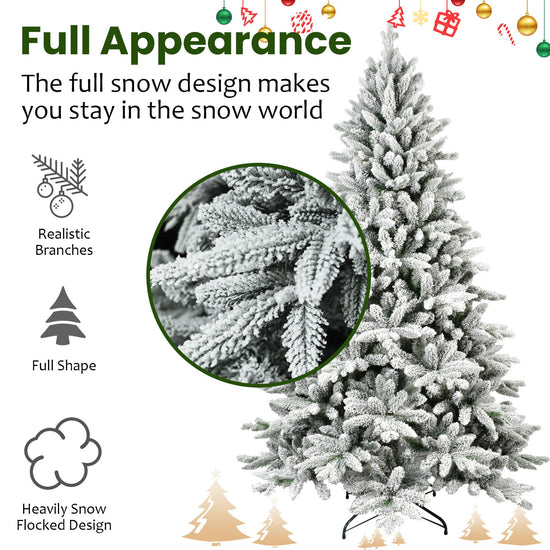 7ft Flocked Christmas Tree with 1514 Tips